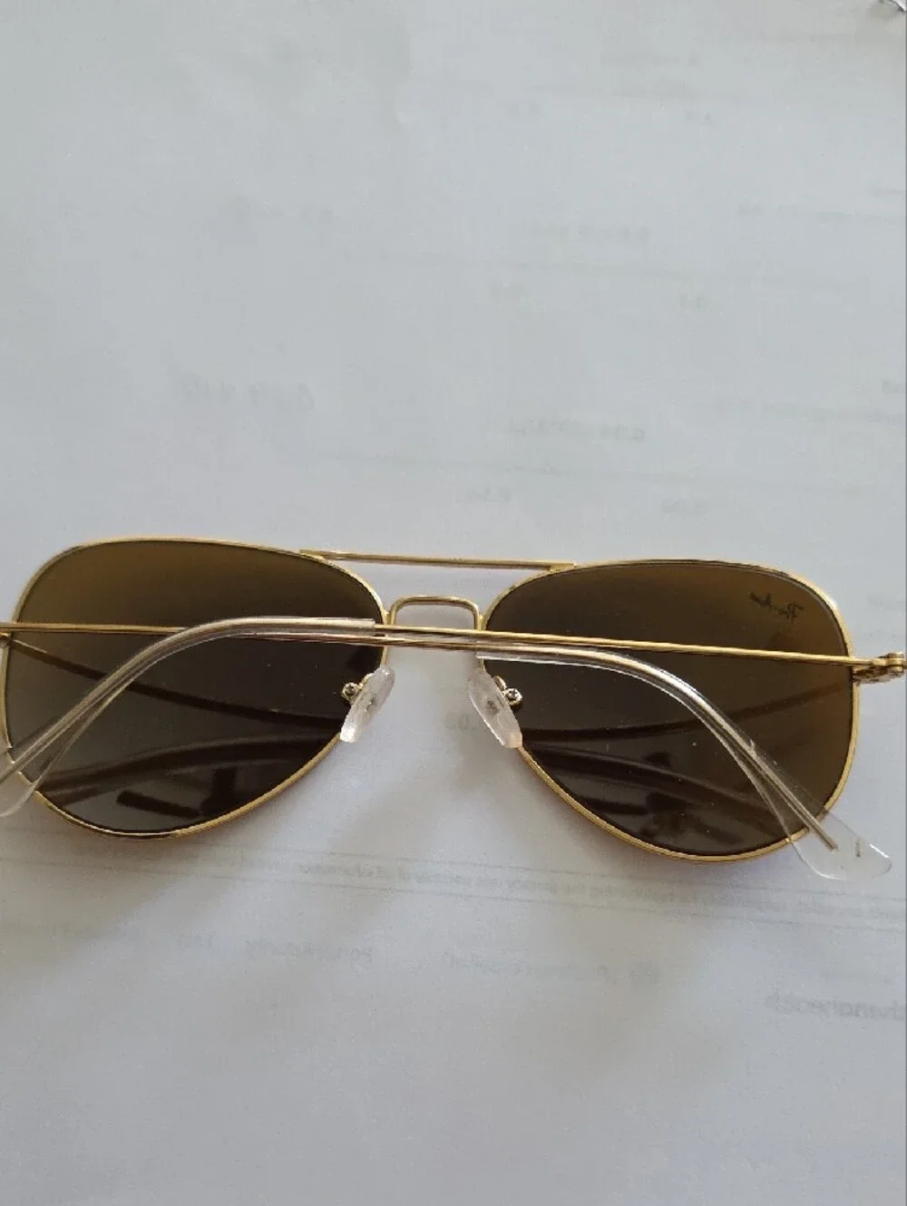 Pro Acme Men's Gold Aviator Sunglasses with Brown Lenses